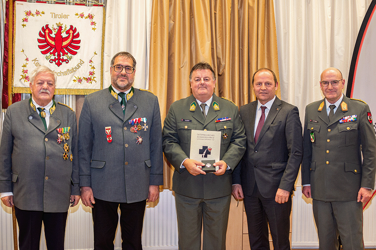 Tiroler Kameradschaftsbund, Neujahrsempfang und Ehrung Obst Christian Elmer | (c) TKB/Reiter